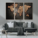 World Map Canvas Print – Framed Travel Map Wall Art for