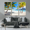 Blue Beach and Sea Wall Art Canvas Print by MyGreatCanvas | Canvas Wall Art Prints | Photo Prints & Wall Decor