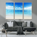 Beach Scene Canvas Wall Art Print – Tranquil Ocean Horizon by MyGreatCanvas | Canvas Wall Art Prints | Photo Prints & Wall Decor
