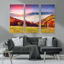 Autumn Mountain Foggy Landscape Wall Art Canvas Print | by MyGreatCanvas | Canvas Wall Art Prints | Photo Prints & Wall Decor