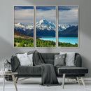 Mount Cook and Lake Pukaki Canvas Wall Art Print – Majestic by MyGreatCanvas | Canvas Wall Art Prints | Photo Prints & Wall Decor