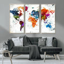 World Map Canvas Print – Framed Travel Map Wall Art for by MyGreatCanvas | Canvas Wall Art Prints | Photo Prints & Wall Decor