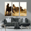 Horses and Cowboys Wall Art Canvas Print by MyGreatCanvas | Canvas Wall Art Prints | Photo Prints & Wall Decor