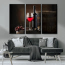 Red Wine and Bottle Canvas Print