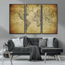 Push Pin World Map Canvas Print – Travel Tracker Wall Art