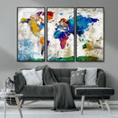 World Map Canvas Print – Framed Travel Map Wall Art for by MyGreatCanvas | Canvas Wall Art Prints | Photo Prints & Wall Decor