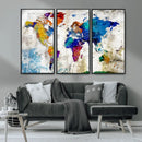 World Map Canvas Print – Framed Travel Map Wall Art for by MyGreatCanvas | Canvas Wall Art Prints | Photo Prints & Wall Decor