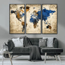 World Map Canvas Print – Detailed Map of the World Wall Art by MyGreatCanvas | Canvas Wall Art Prints | Photo Prints & Wall Decor