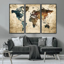 World Map Canvas Print – Detailed Map of the World Wall Art by MyGreatCanvas | Canvas Wall Art Prints | Photo Prints & Wall Decor