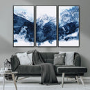 Abstract Blue Mountain Canvas Wall Art – Modern Triptych by MyGreatCanvas | Canvas Wall Art Prints | Photo Prints & Wall Decor