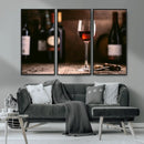 Red Wine and Bottle Canvas Print by MyGreatCanvas | Canvas Wall Art Prints | Photo Prints & Wall Decor