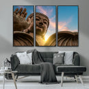 Buddha Statue and Daylight Wall Art, Buddha Statue Wall Art by MyGreatCanvas | Canvas Wall Art Prints | Photo Prints & Wall Decor