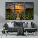 Lake and Flower Wall Art Canvas Print by MyGreatCanvas | Canvas Wall Art Prints | Photo Prints & Wall Decor