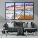 Coastal Sunset Art Beach Canvas Wall Art Print | Ocean Waves by MyGreatCanvas | Canvas Wall Art Prints | Photo Prints & Wall Decor