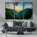 Green Forest Wall Art Canvas Print