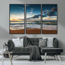 Ocean Beach Wall Art Canvas Print Sunset Artwork Print by MyGreatCanvas | Canvas Wall Art Prints | Photo Prints & Wall Decor