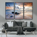 Serene Weather On The Beach Wall Art Canvas Print