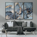 Multipanel Marble Fluid Effect Wall Art Abstract Canvas Wall