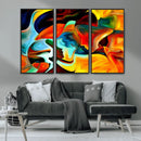 Human Love Figures Abstract Wall Art Canvas Print