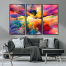 Blazing Vibrant Colors Cloud Wall Art Canvas Print