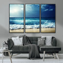 Majestic Ocean Wave Wall Art Canvas | 3 Panel Large Seascape