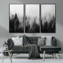 Fogy Forest Canvas Wall Art Print - Mountain Wall Art with