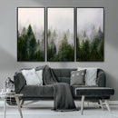 Forest Wall Art Canvas Print | Foggy Forest Wall Art | Pine