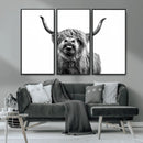 Fanny Scottish Highland Cow Cattle Art Print Farmhouse Wall by MyGreatCanvas | Canvas Wall Art Prints | Photo Prints & Wall Decor