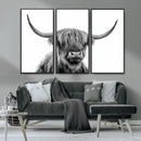 Scottish Highland Cow Cattle Art Print Wall Art Canvas Print by MyGreatCanvas | Canvas Wall Art Prints | Photo Prints & Wall Decor