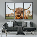 Highland Cow Animal Scottish Cattle Art Print Farmhouse Wall