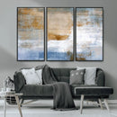 Blue Multi Panel Abstract Wall Art Canvas, Abstract Blue and