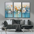 Abstract Flower Wall Art Canvas Print