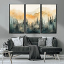 Abstract Forest Print - Mountain Wall Art | Autumn Landscape