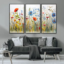 Colorful Wildflower Canvas Wall Art - Vibrant Floral