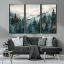 Serenity Forest Wall Art Canvas | Foggy Mountain Landscape