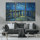 Vincent van Gogh Starry Night over the Rhone Abstract Wall