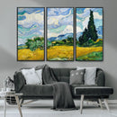 Wheatfield With Cypresses By Van Gogh Painting Wall Art
