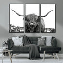 Longhorn Canvas Print, Bighorn Cow Wall Art Canvas Print
