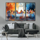 Abstract Watercolor The Last Supper Wall Art
