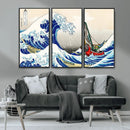 Katsushika Hokusai Kanagawa Giant Wave Wall Art Canvas Print
