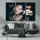 Pink Peonies Flowers Large Canvas Art Print