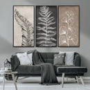 Minimalist Botanical Wall Art Canvas Print, Framed and Ready