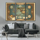 Avatar Wall Art: The Last Airbender Vintage Map - Wall Art