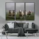 Flock of Sheep in a Mystical Fog – Pastoral Wall Art Canvas by MyGreatCanvas | Canvas Wall Art Prints | Photo Prints & Wall Decor