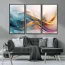 Abstract Flowing Colors Wall Art Canvas Print