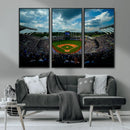 3-Panel Kauffman Stadium Wall Art Print | Large Kansas City