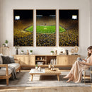 Stadium in Michigan Wall Art Canvas Print, Framed American
