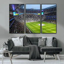 Tottenham Hotspur Stadium Canvas Print, Match Day Triple