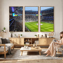 Tottenham Hotspur Stadium Canvas Print, Match Day Triple