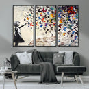 Banksy Graffiti Wall Art Canvas Print: Girl Releasing